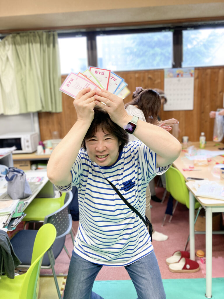 子育てメッセの修了証です